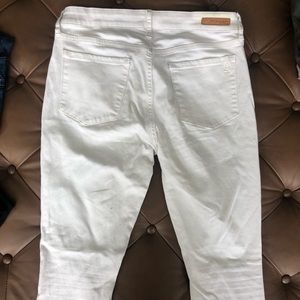 Nordstrom White Knee-ripped Skinny Jeans
